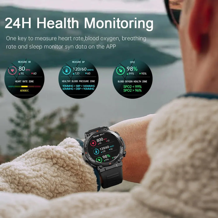 ZenFit | Smartwatch | Ingebouwde spraakassistent | Geavanceerde gezondheidsmetingen