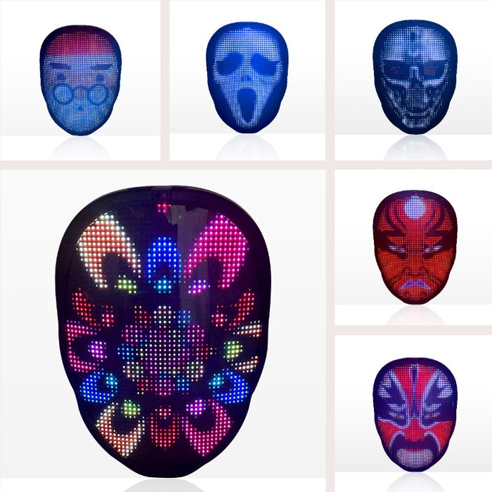 GLOFACE | LED Gezichtsmasker voor Halloween - Veranderend Gezicht - Feest- en Baraccessoire | Oplichtend - Heroplaadbaar - Unieke Stijl