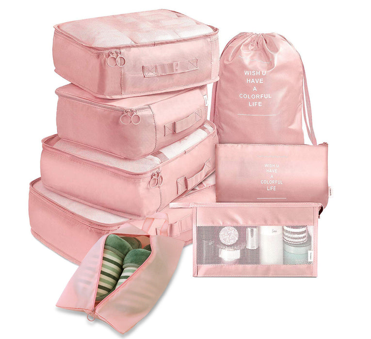 TravelEase | Packing Cubes Set | 8 Stuks | Eenvoudige Organisatie