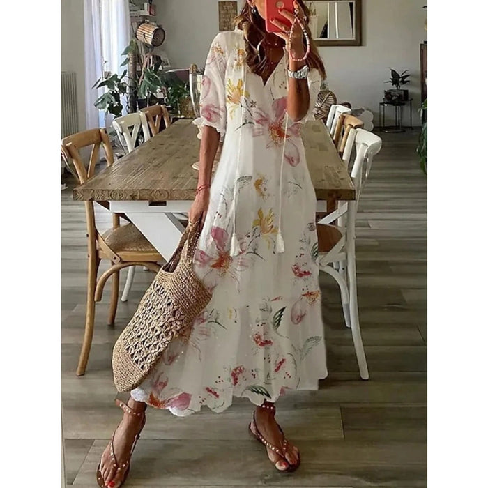 LA FEMME JURK | Bohemian Maxi-Jurk voor Zomerse Elegantie