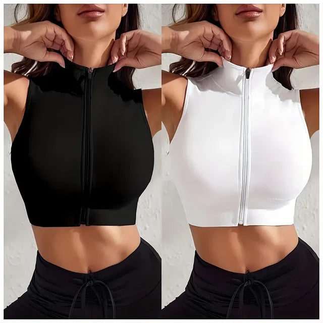 MARIA | Nauwsluitende Ademende Top | Sportbeha | Yoga Set Top Met Rits