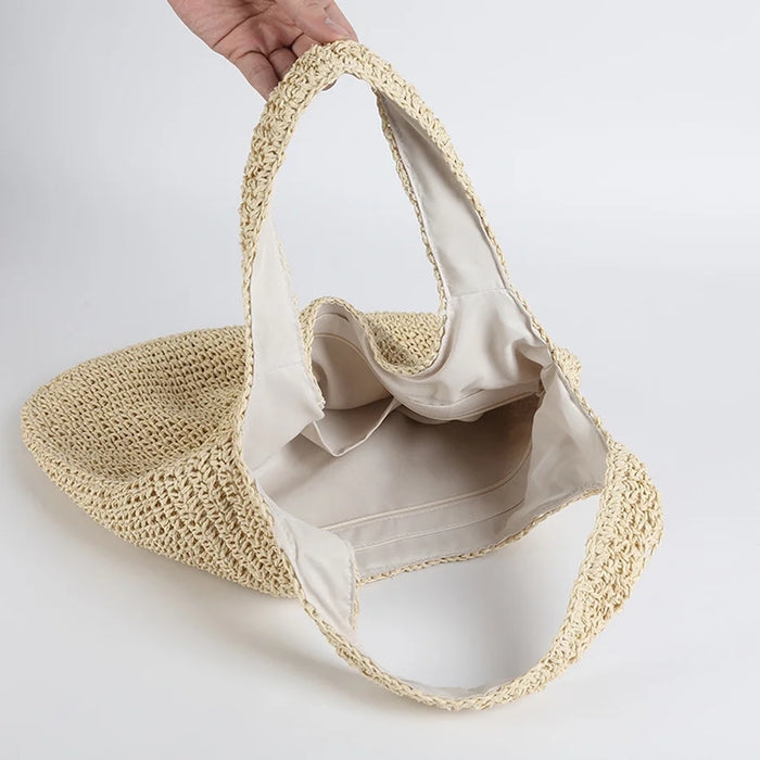 SARAH | Strandtas | Rotan Tas Vrouwen | Geweven Schoudertas | Zomer Strandtas