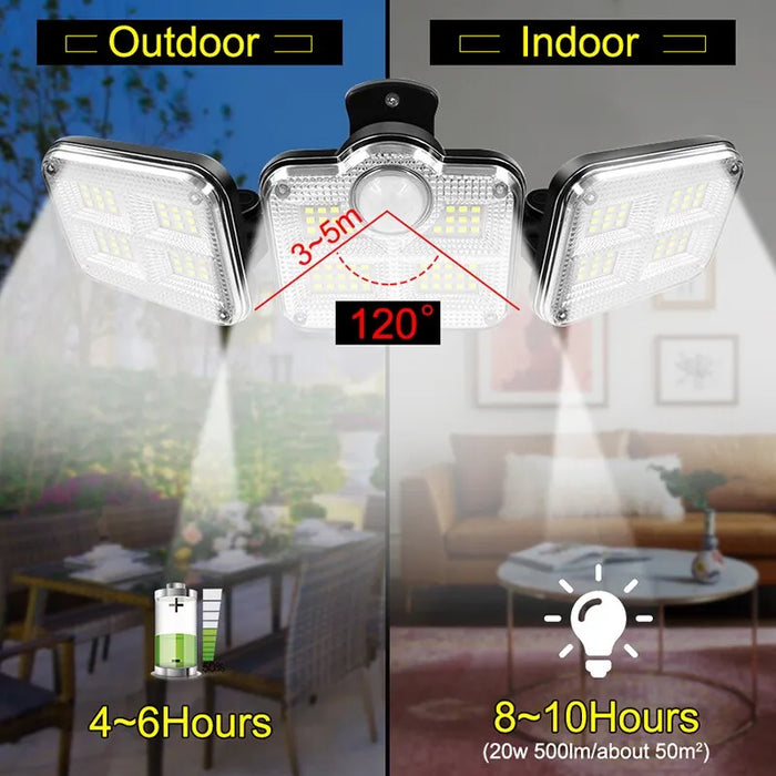 Zonstraal Kracht | Solar Tuinlamp 20W | Waterdicht (IP65) | Verstelbaar met 3 Modus