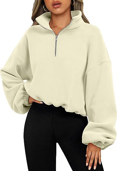 MARIA | Warme Sportieve Pullover Hoodie Dames | Hoodie Met Kraag en Rits