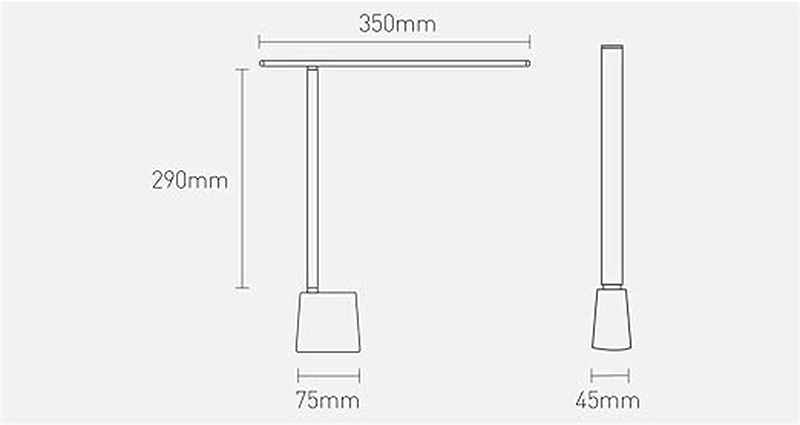 Moderne LED bureaulamp in minimalistische Nordic stijl, draadloos en dimbaar