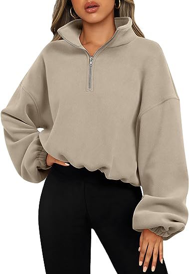 MARIA | Warme Sportieve Pullover Hoodie Dames | Hoodie Met Kraag en Rits