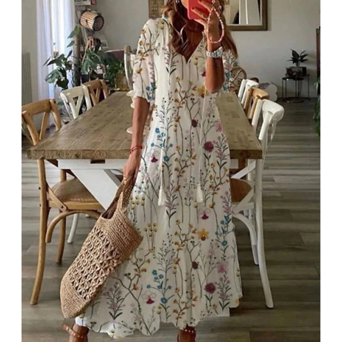 LA FEMME JURK | Bohemian Maxi-Jurk voor Zomerse Elegantie