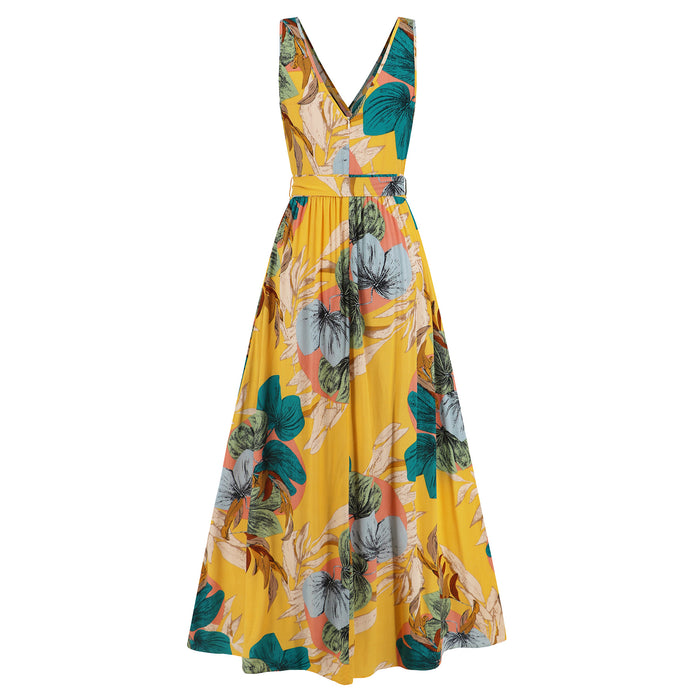 VIBE | Zomerse Bloemenpracht Maxi Jurk | Trendy Jurk voor Dames