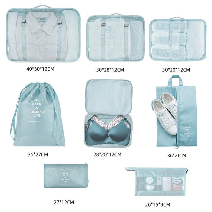 TravelEase | Packing Cubes Set | 8 Stuks | Eenvoudige Organisatie