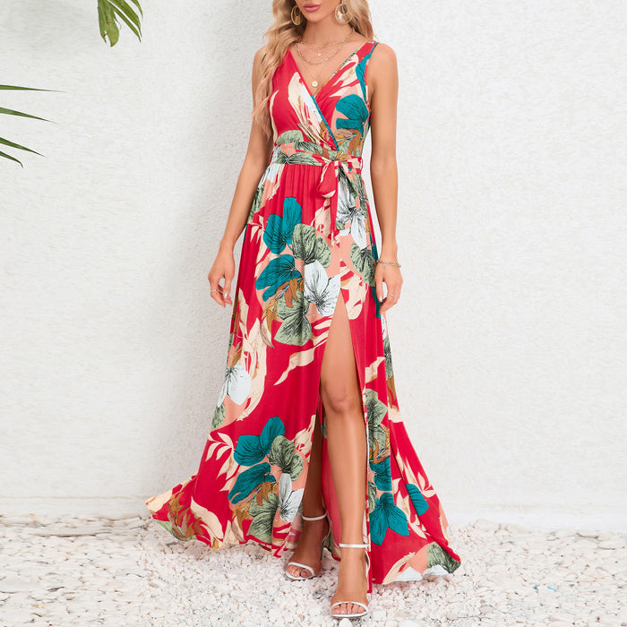 VIBE | Zomerse Bloemenpracht Maxi Jurk | Trendy Jurk voor Dames