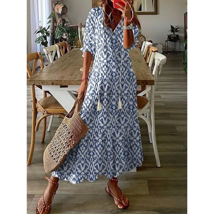 LA FEMME JURK | Bohemian Maxi-Jurk voor Zomerse Elegantie