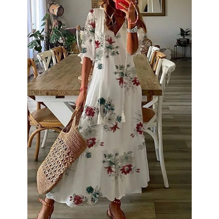 LA FEMME JURK | Bohemian Maxi-Jurk voor Zomerse Elegantie