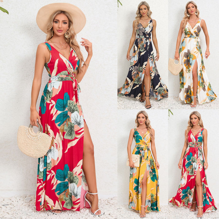 VIBE | Zomerse Bloemenpracht Maxi Jurk | Trendy Jurk voor Dames