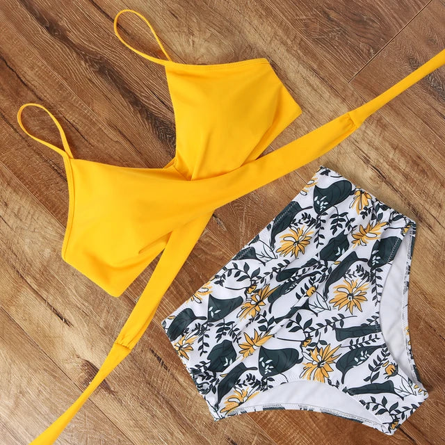 StylishSwim | Hoge Taille Sexy Bikiniset | Bikini Met Print Dames