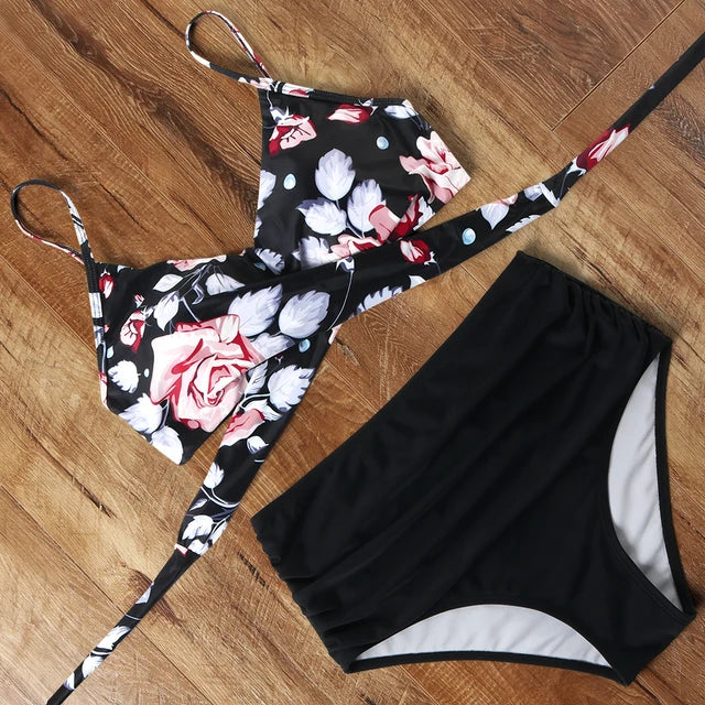 StylishSwim | Hoge Taille Sexy Bikiniset | Bikini Met Print Dames