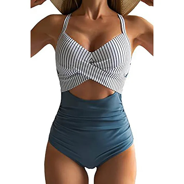 Mandy | Kleurrijke Halter One-Piece Bikini  | Badpak Dames | Strandzwempak Voor Dames | Met Ondersteuning