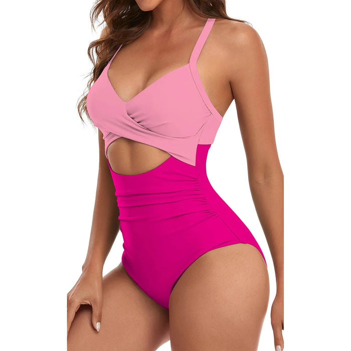 Mandy | Kleurrijke Halter One-Piece Bikini  | Badpak Dames | Strandzwempak Voor Dames | Met Ondersteuning