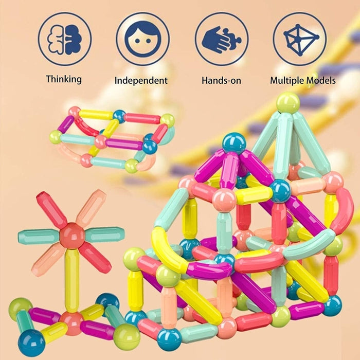 Magnetic Building Blocks™ | Educatieve Magnetisch Speelgoed voor Kinderen | Incl. GRATIS Opslagbox t.w.v €19.95 Finn Brands