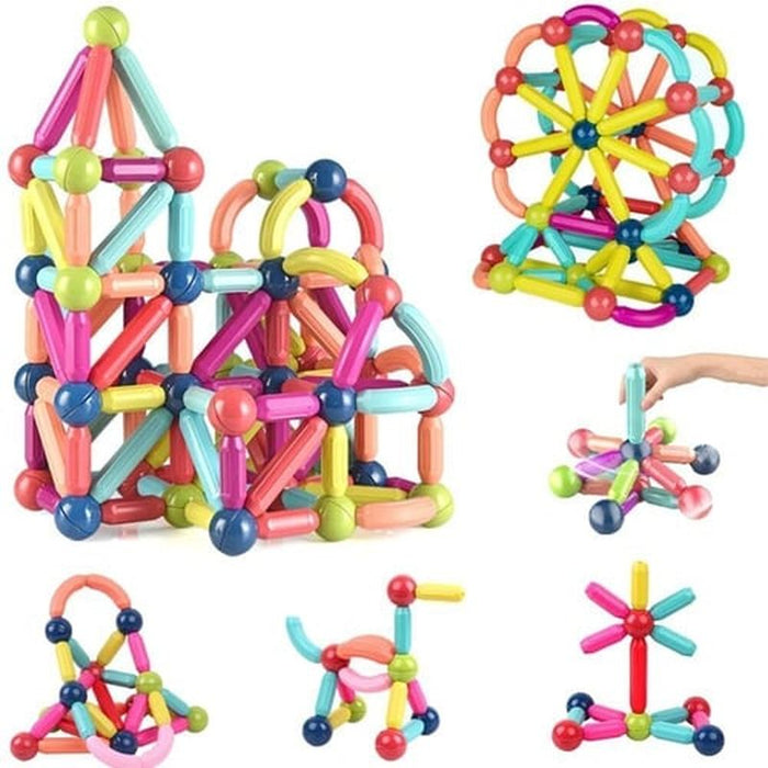 Magnetic Building Blocks™ | Educatieve Magnetisch Speelgoed voor Kinderen | Incl. GRATIS Opslagbox t.w.v €19.95 Finn Brands