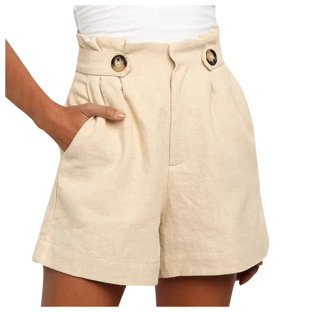 Kim | Dames Shorts met Hoge Taille | Stijlvolle Korte Broek Dames