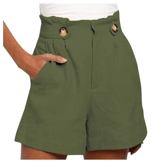 Kim | Dames Shorts met Hoge Taille | Stijlvolle Korte Broek Dames