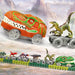 Racing Dinosaur Train Set™ | Fantasierijke Treinbaan Set voor ongekend speelplezier | Incl. Extra GRATIS Dino + treinauto t.w.v. €19.95 Finn Brands