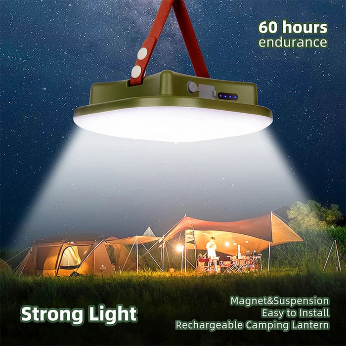 NovaLicht 80W | Oplaadbare LED Campinglamp | Magnetische Zoom | Draagbare Zaklamp | Werk- en Onderhoudsverlichting