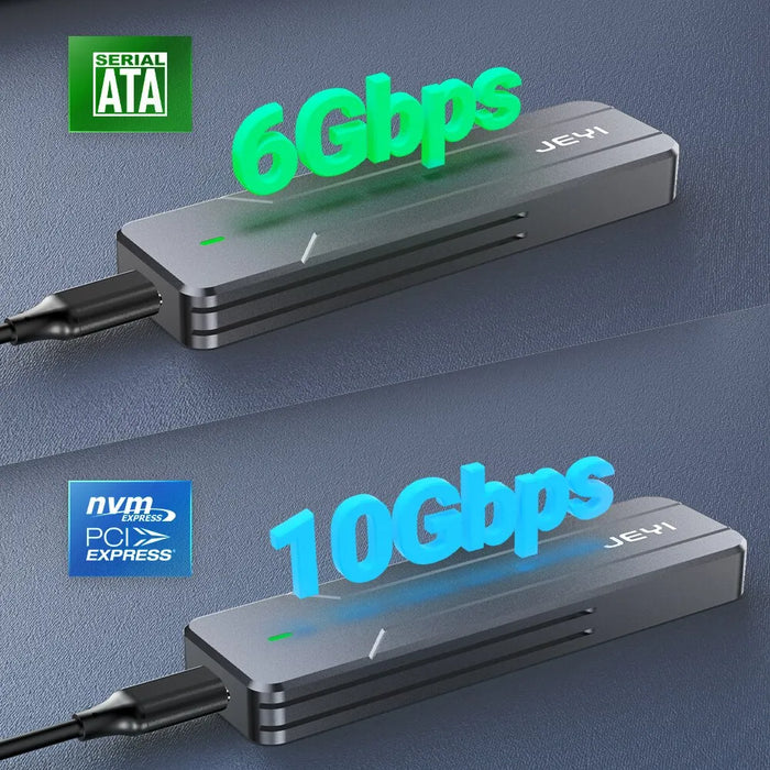 SwiftOpslag | M.2 NVMe/SATA SSD Behuizing | USB 3.2 Gen 2 | Aluminium Behuizing.