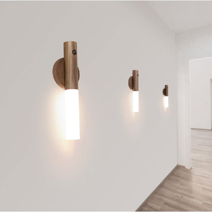 LuminaWood | Moderne Houten LED Lamp | Sfeervol Warm Licht | Draadloos en Oplaadbaar