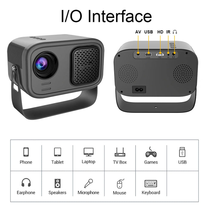 P28A Vision | Mini Projector met Android 9 | Draagbaar Home Theater | 1080P HD | Draadloze Screen Mirroring