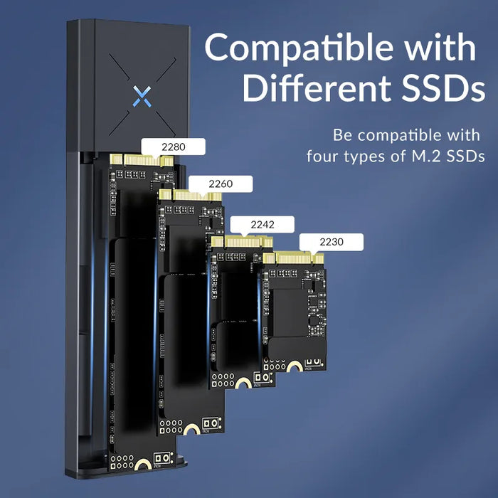 SwiftDrive | Externe SSD Behuizing | NVMe/SATA Dual Protocol | Supersnelle Overdracht | Aluminium Behuizing