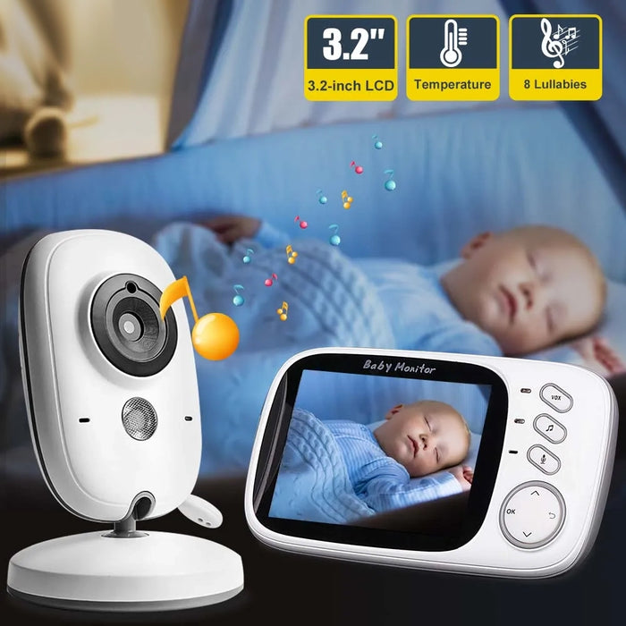 SecureListen | Draadloze Audio Babyfoon 2.8 Inch LCD Scherm | Tweewegscommunicatie | Nachtlampjes | Temperatuurweergave