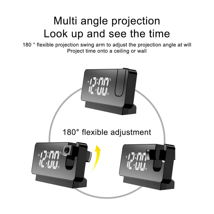 VisionaryTime Pro | Projectie Alarmklok | Groot LED Display