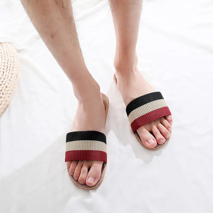 SASCHA | Zomerse Linnen Slippers | Stijlvol Comfort voor Thuis