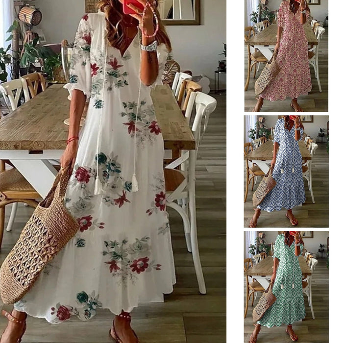 LA FEMME JURK | Bohemian Maxi-Jurk voor Zomerse Elegantie