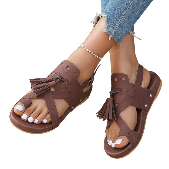 Léontine | Gesp Sandalen voor Vrouwen | Zomer Comfortabele Boheemse Strand Slippers