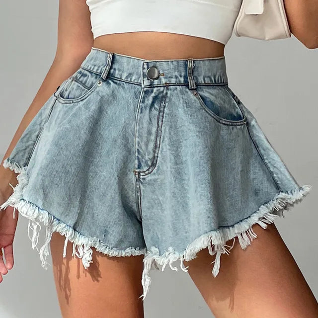 Saskia | Zomerse Denim Shorts | Stijlvolle Korte Broek