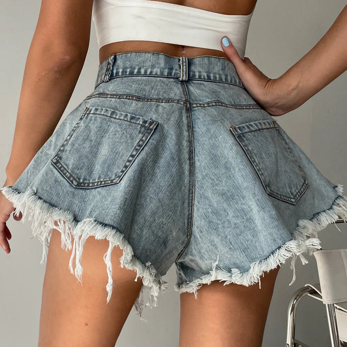 Saskia | Zomerse Denim Shorts | Stijlvolle Korte Broek