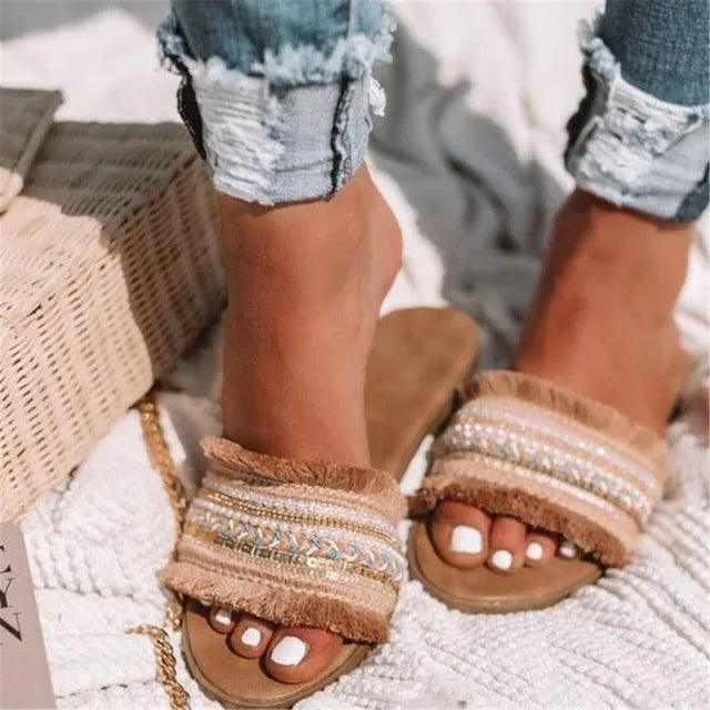 Rafaella | Stijlvolle Slippers | Bohemian Sandalen Vrouwen | Boho Slippers Dames