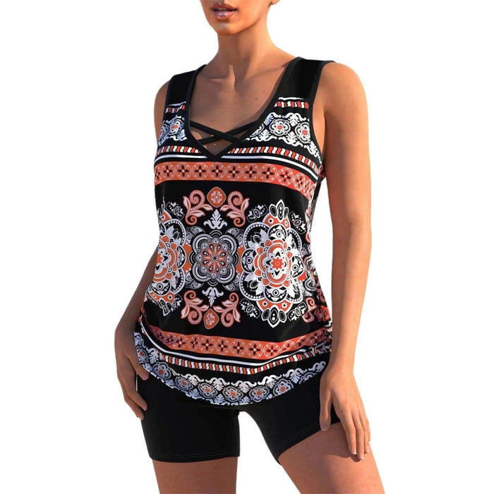 Moa | Tankini met Print en V-Hals | Zwemkleding Dames | Badpak Dames