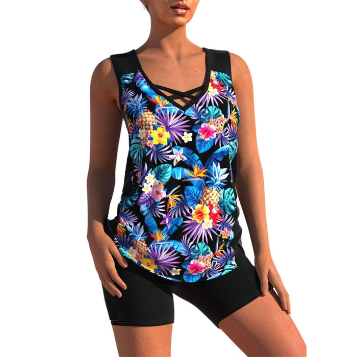 Moa | Tankini met Print en V-Hals | Zwemkleding Dames | Badpak Dames