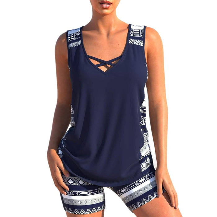 Moa | Tankini met Print en V-Hals | Zwemkleding Dames | Badpak Dames