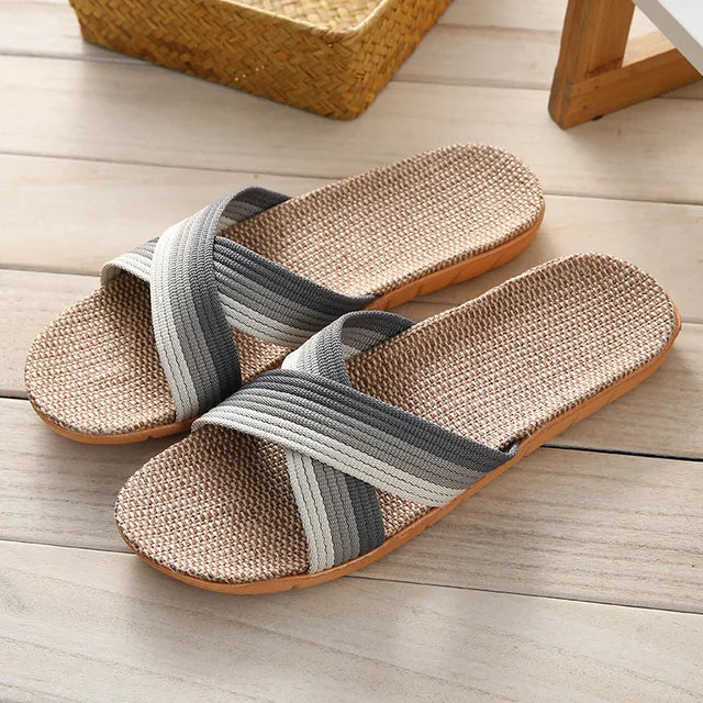 Merle | Casual Linnen Slippers Heren | Zomer Slippers | Sandalen Heren