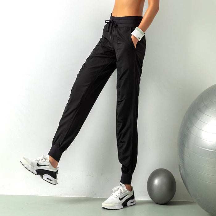 LUCHTIGE | Dames Sportbroek | Mode casual losse benen | Geschiktheid yogabroek met hoge taille