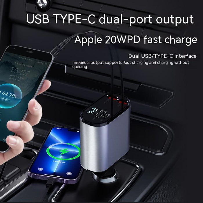 Supersnelle Autolader | 300% Sneller Opladen | Krachtige Autolader | USB-C + Apple