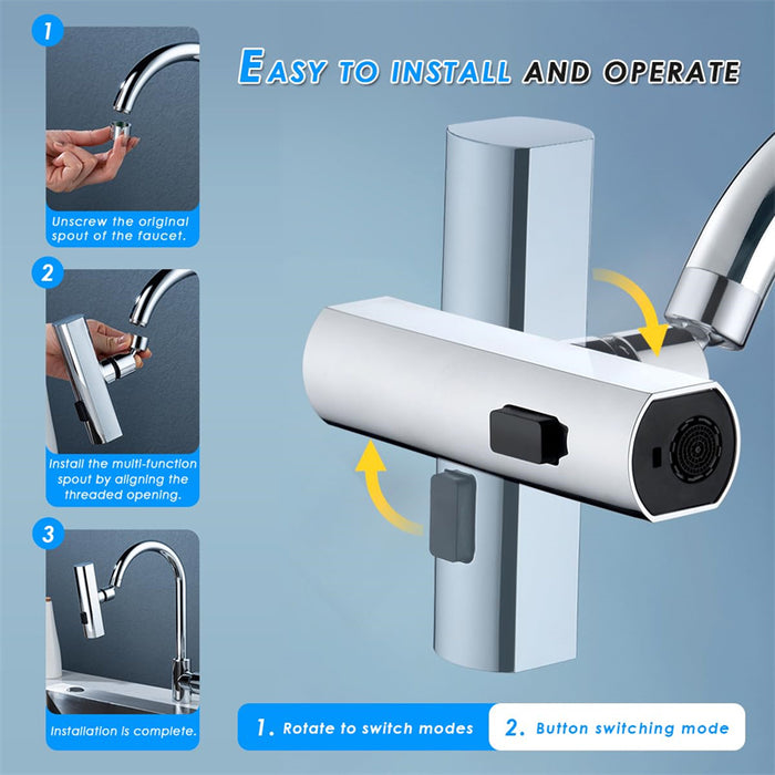 AquaFlow | Keukenkraan met 3-in-1 Functie | Premium Kwaliteit | Elegante Afwerking