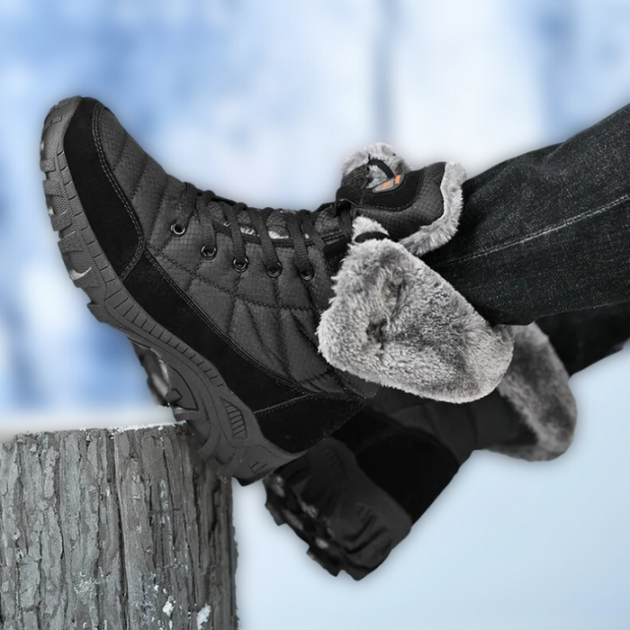 STEPHEN | Heren Winter Snowboots | Super Warme, Waterdichte Leren Hoge Wandelschoenen