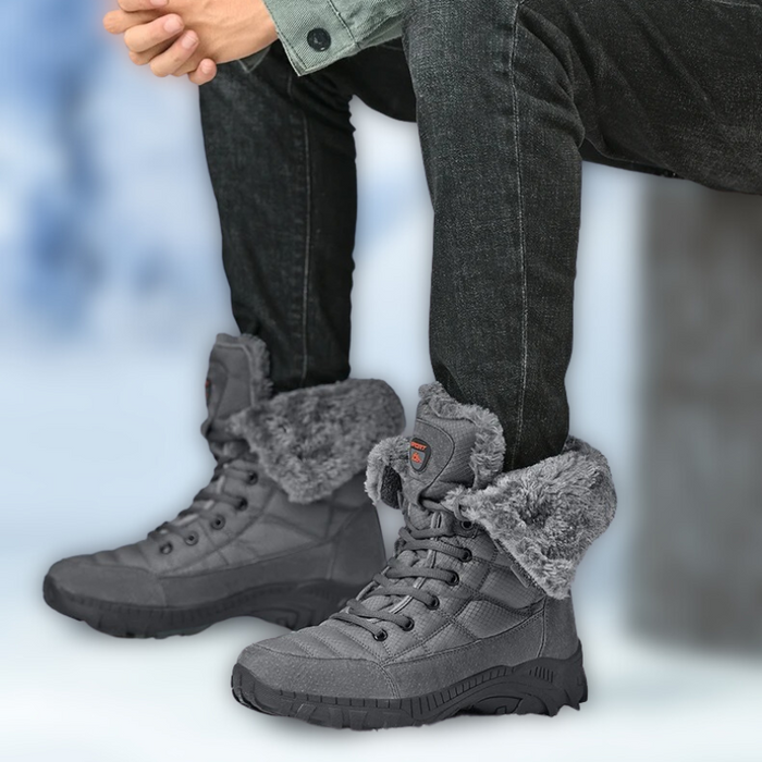 STEPHEN | Heren Winter Snowboots | Super Warme, Waterdichte Leren Hoge Wandelschoenen