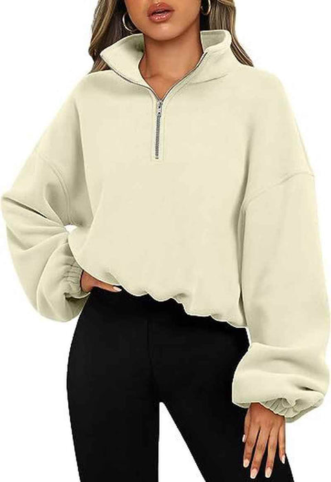 VERRUKKELIJK | Sportieve Dames Hoodie met Rits en Staande Kraag | Trendy en Warme Kleding