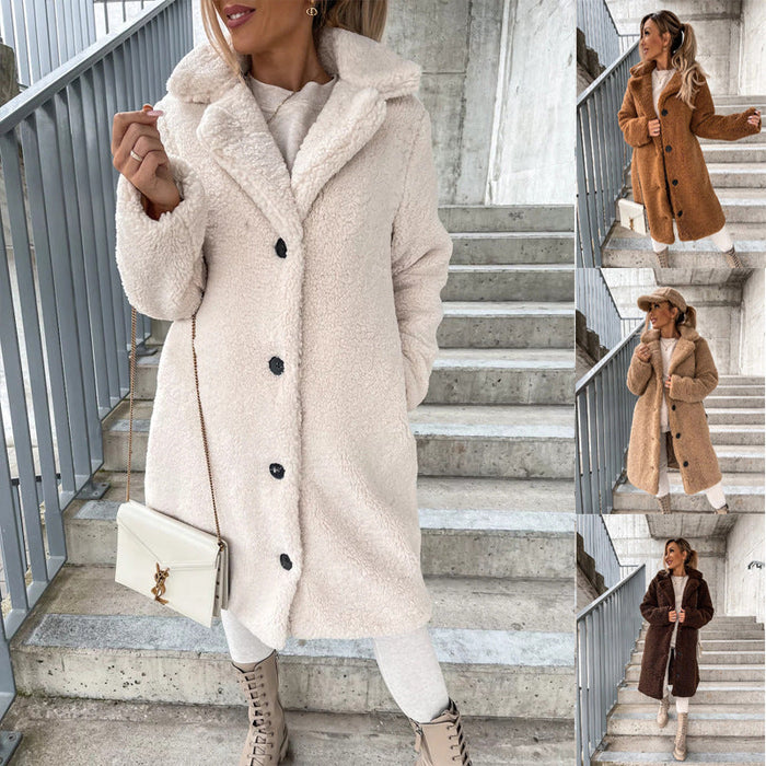 BELLA | Stijlvolle Winterjas voor Vrouwen | Lange Teddy Jas | Borg Lined Jas Dames